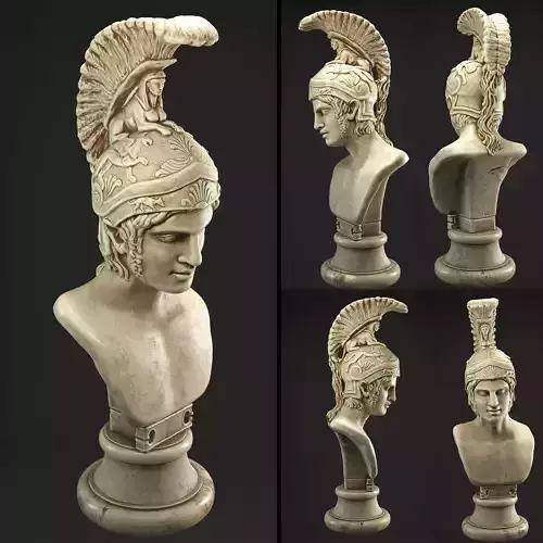 Busto-Ares-Alkamenes bust of ancient greek woman 3D model