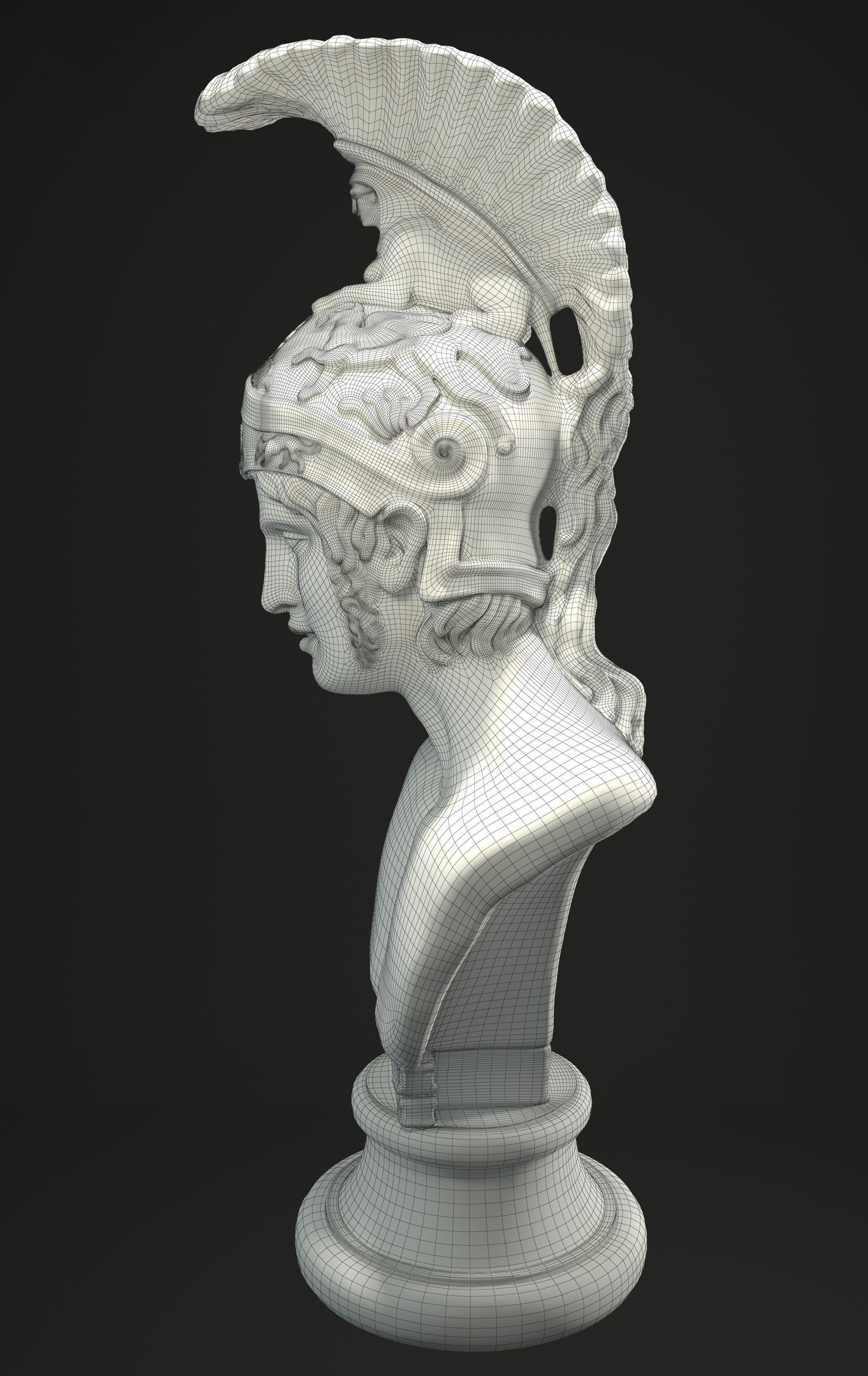 Busto-Ares-Alkamenes bust of ancient greek woman 3D model_9