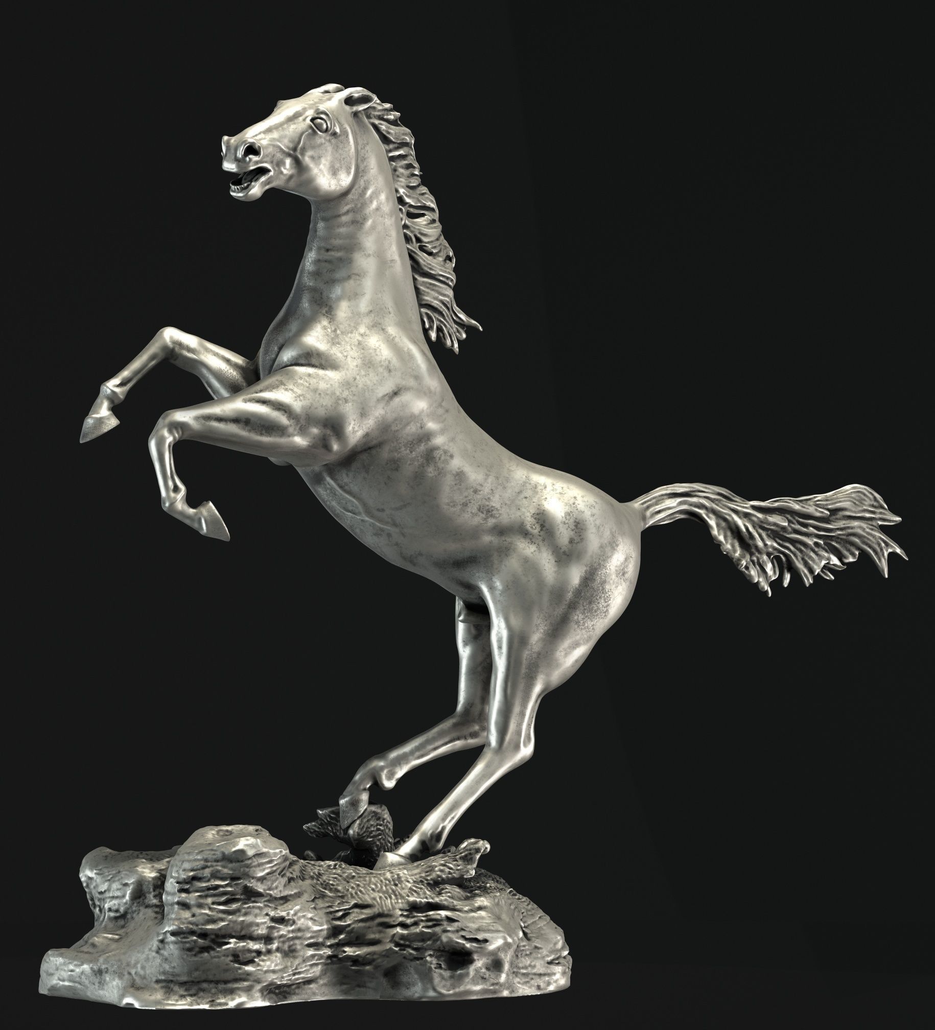 horse sculpture 3D model_10