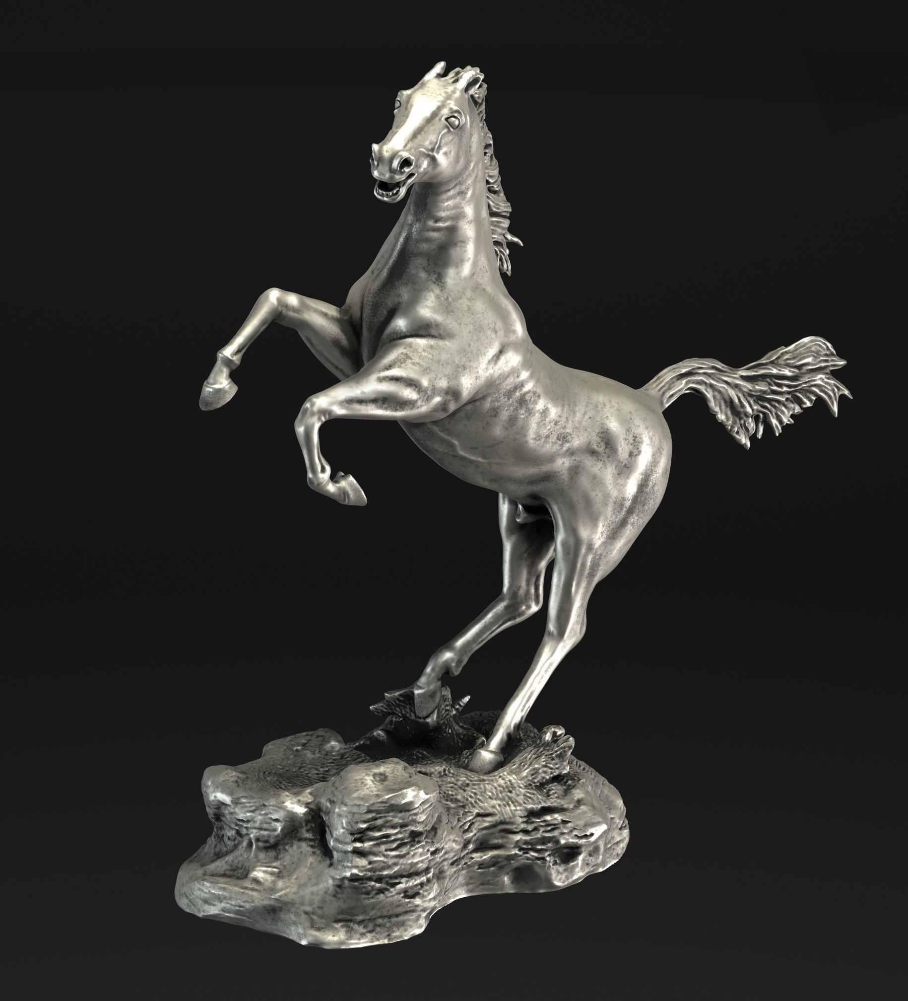 horse sculpture 3D model_16