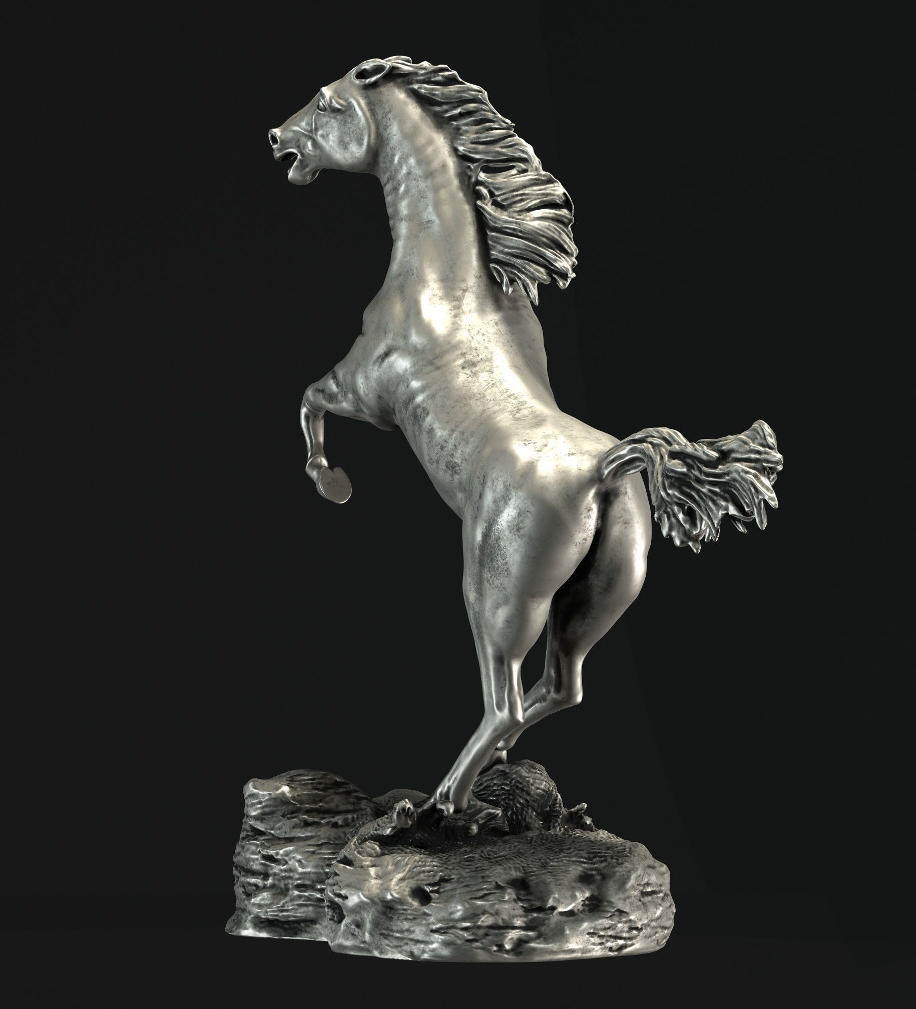horse sculpture 3D model_14