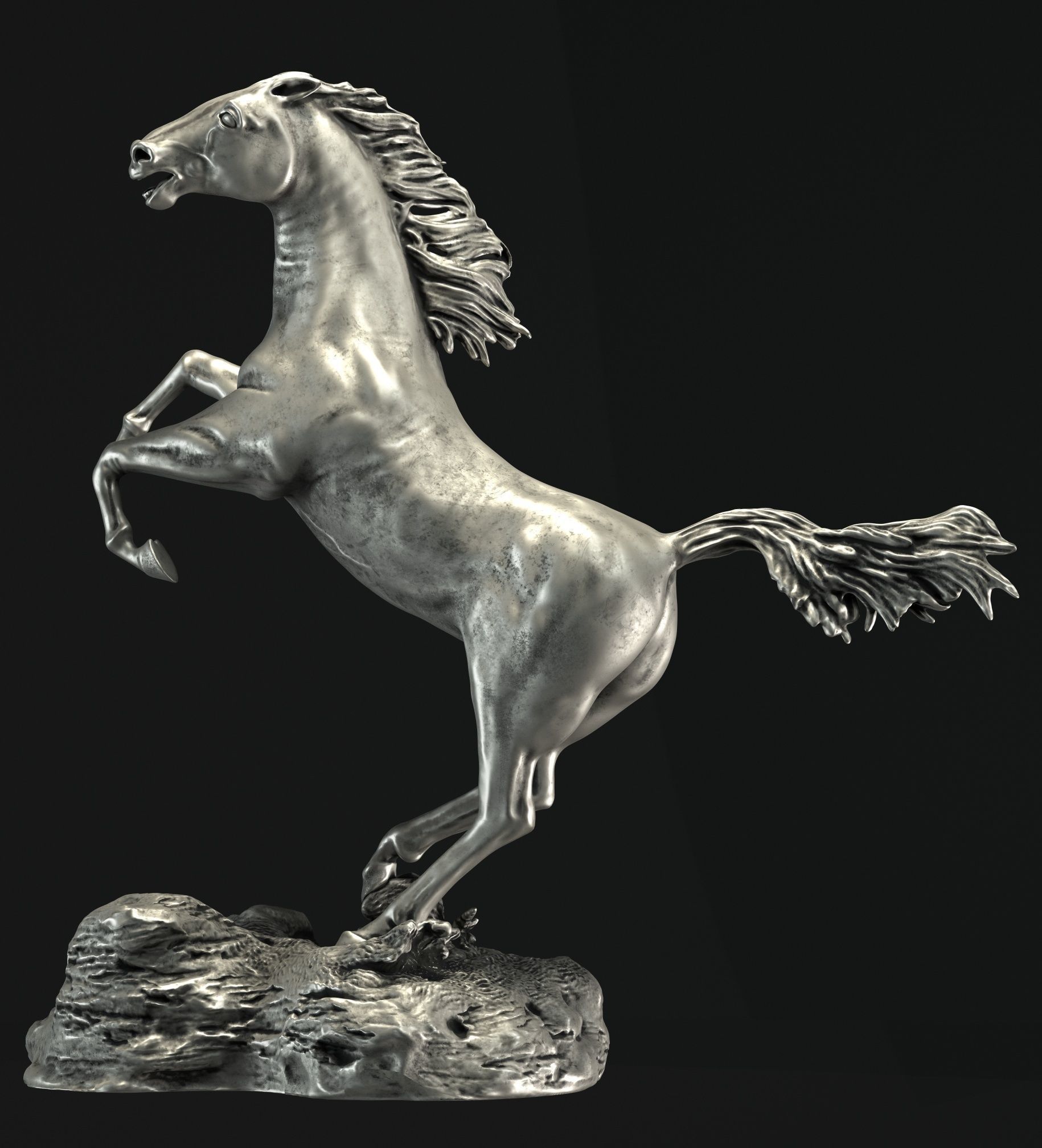 horse sculpture 3D model_15