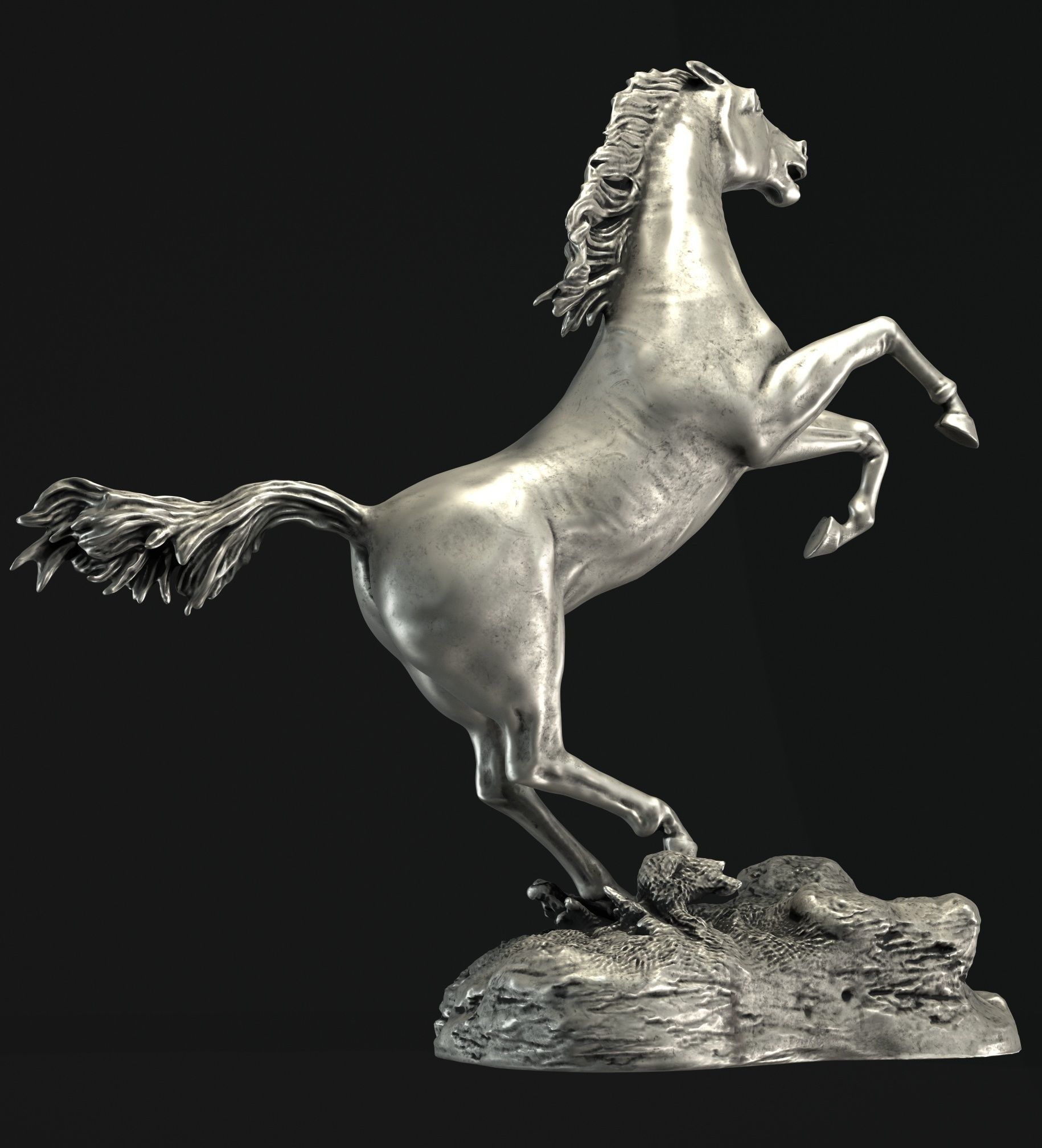 horse sculpture 3D model_13