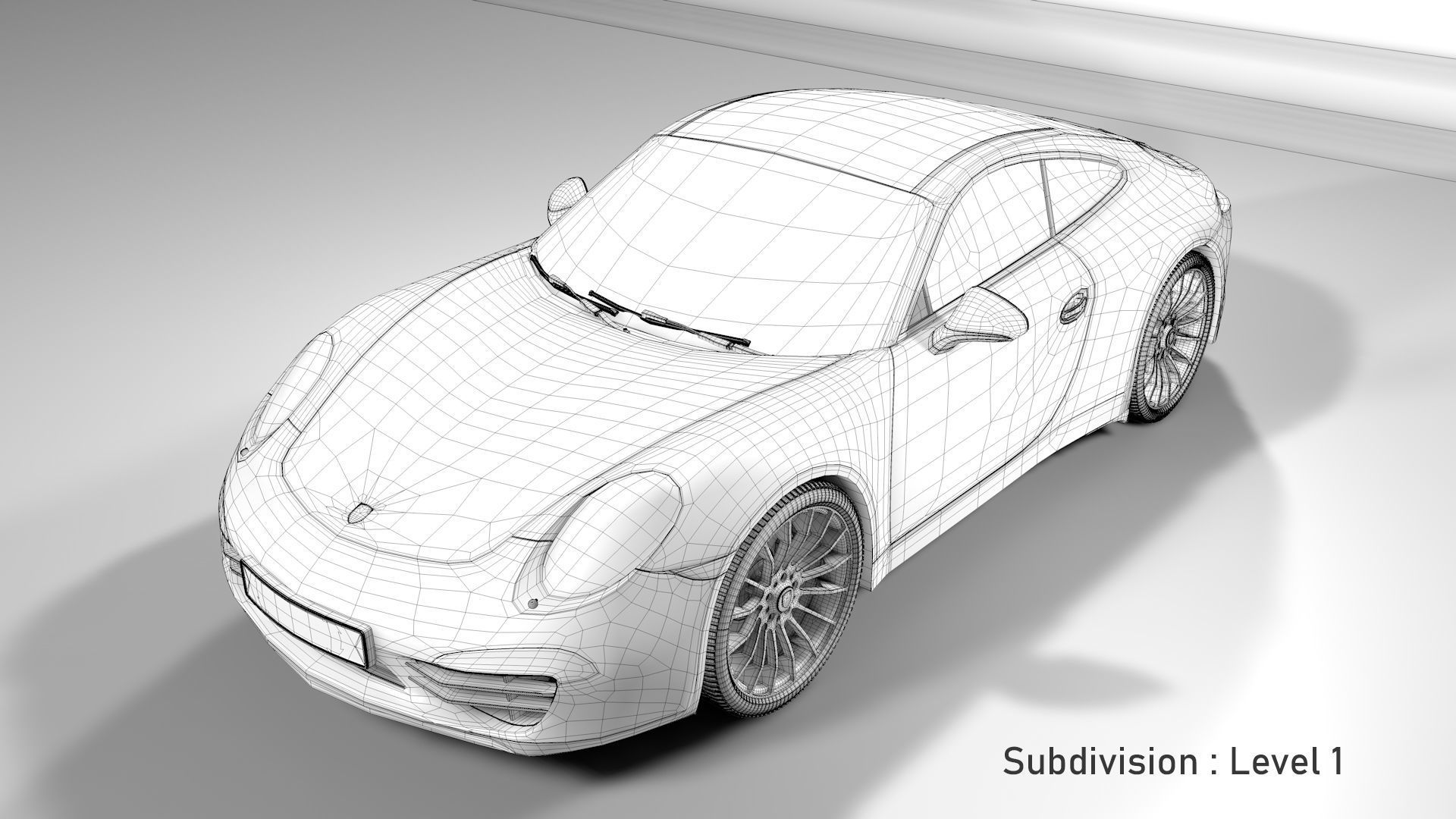 Porsche 911 White 3D model_20