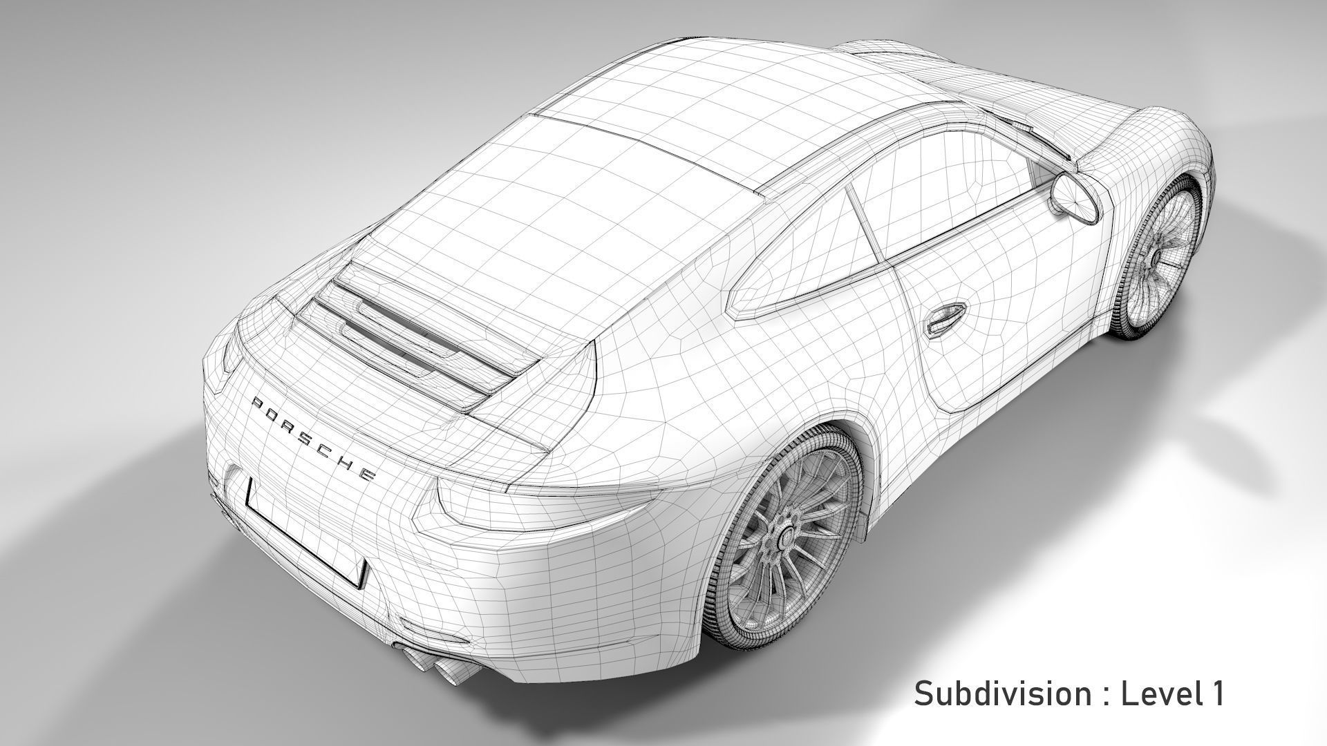Porsche 911 White 3D model_26