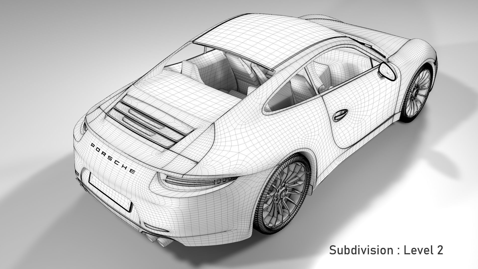 Porsche 911 White 3D model_24