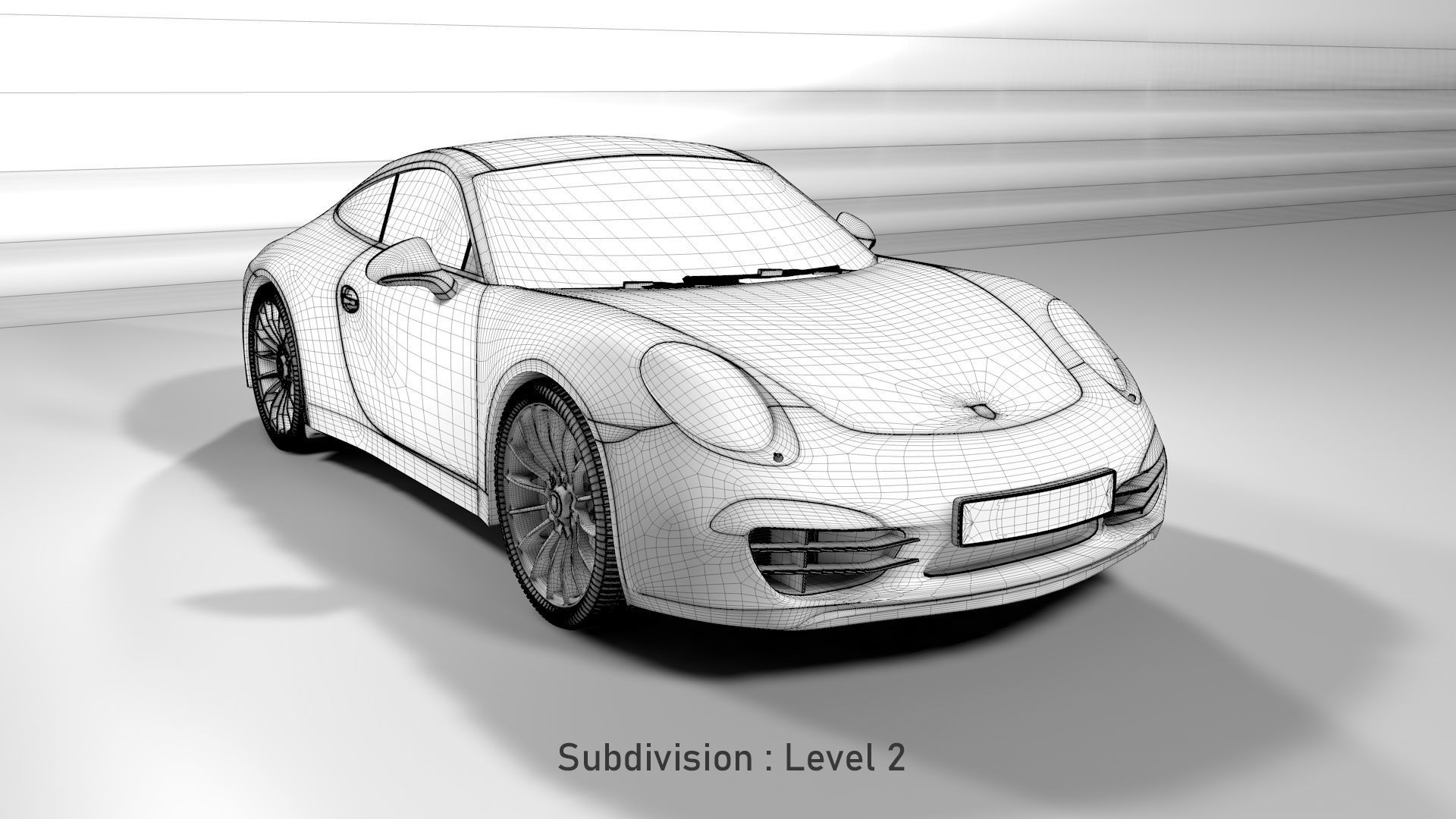 Porsche 911 White 3D model_15