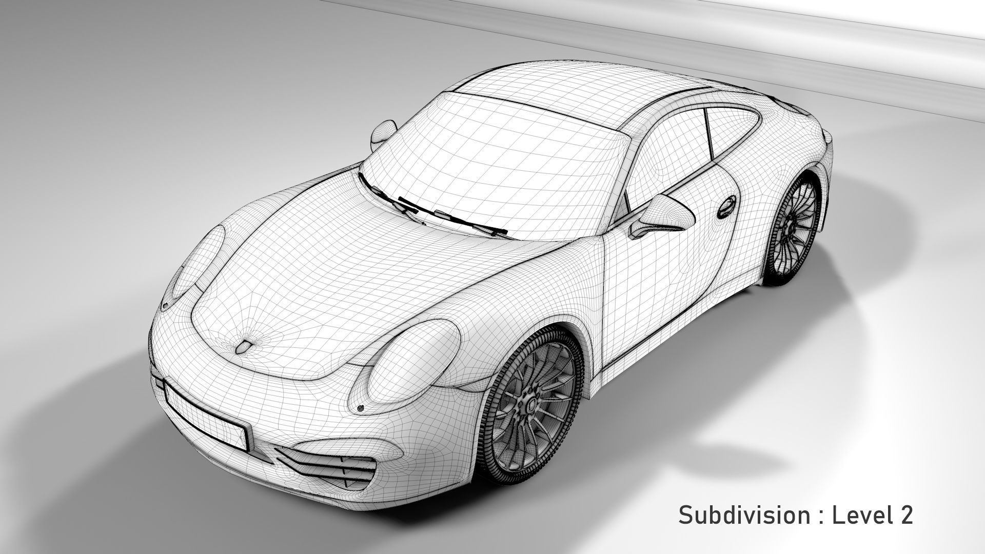 Porsche 911 White 3D model_21