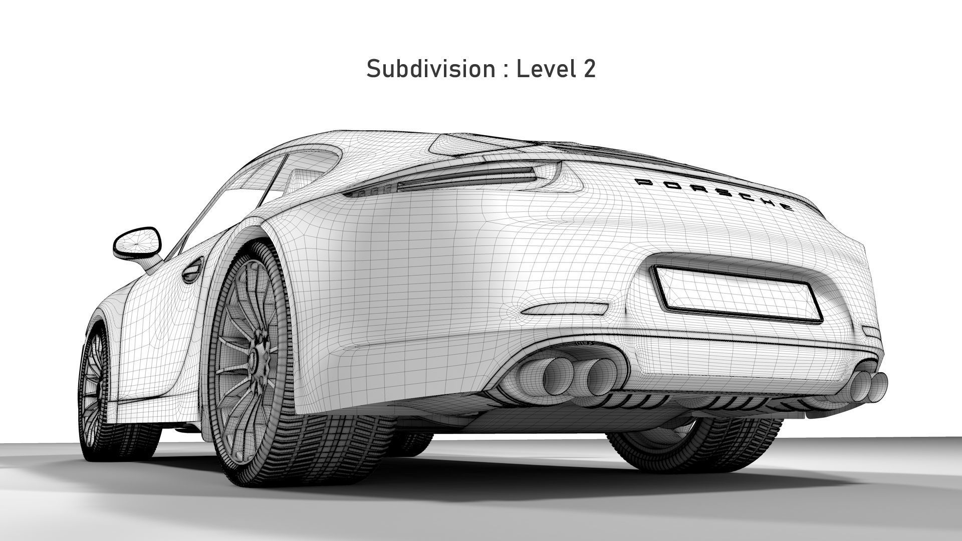 Porsche 911 White 3D model_30