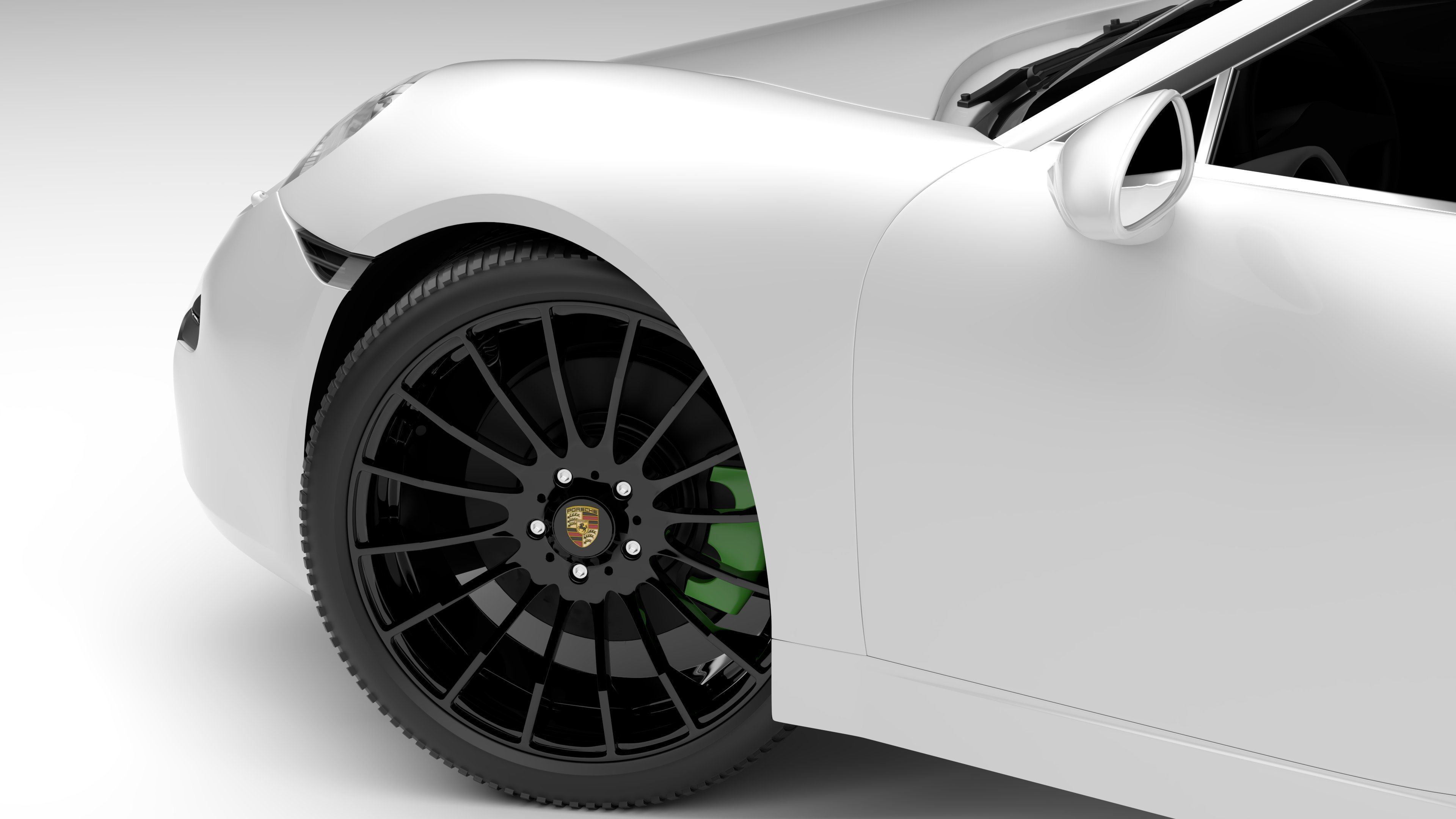 Porsche 911 White 3D model_8