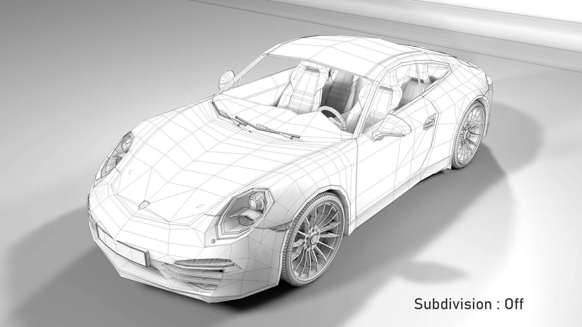 Porsche 911 White 3D model_16
