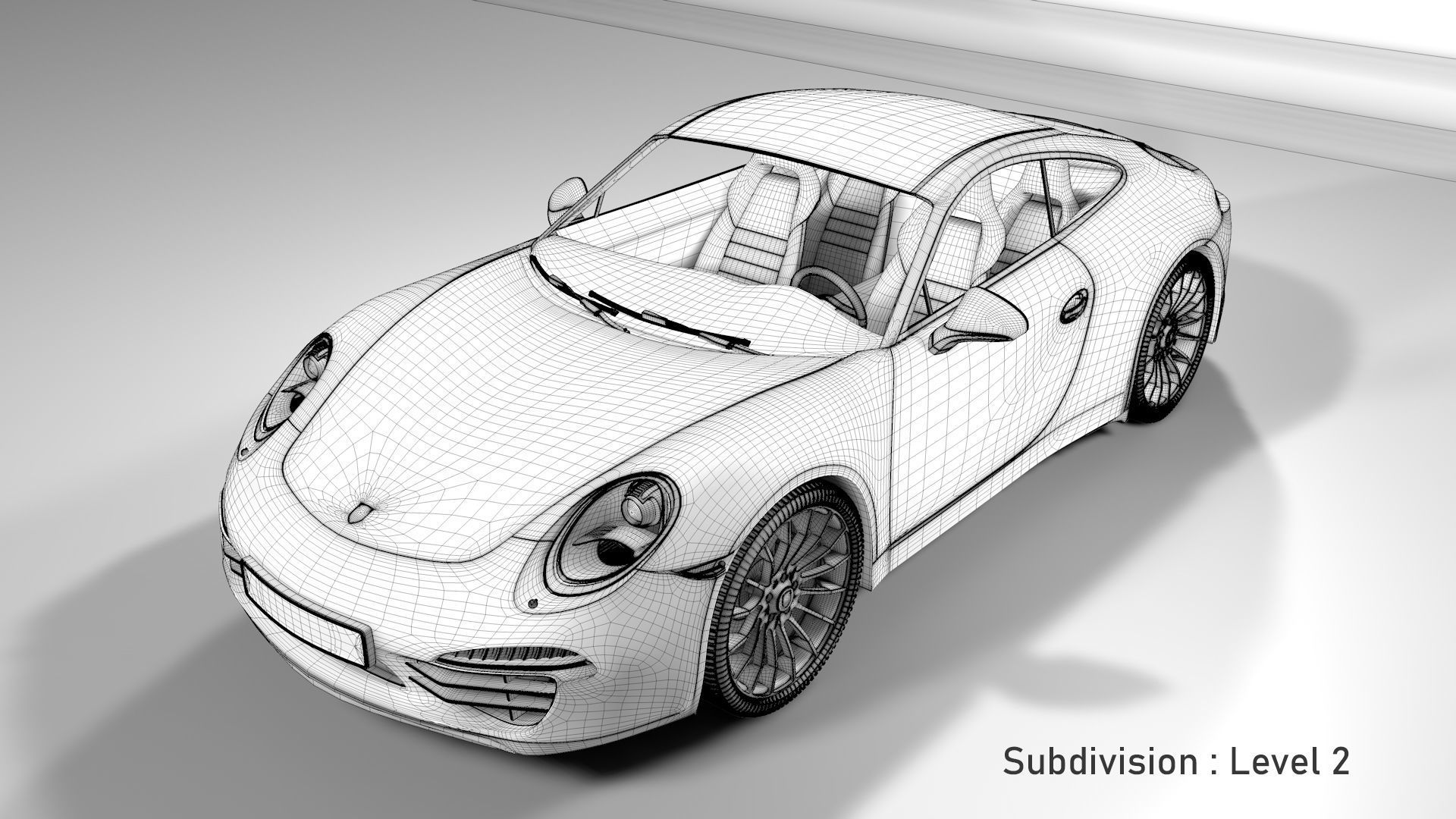 Porsche 911 White 3D model_18