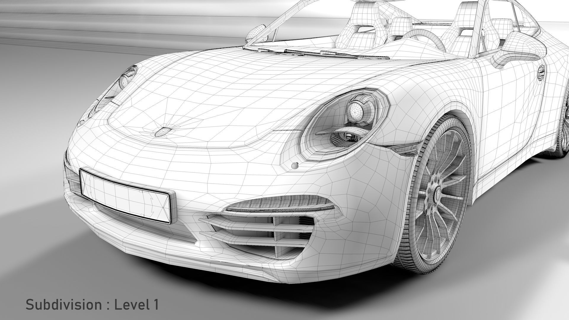 Porsche 911 White 3D model_32