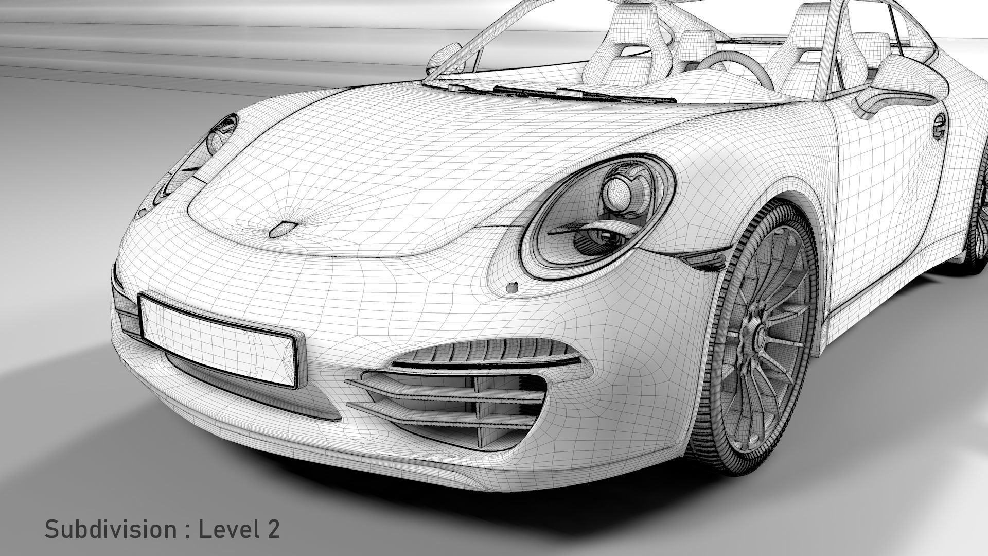 Porsche 911 White 3D model_33