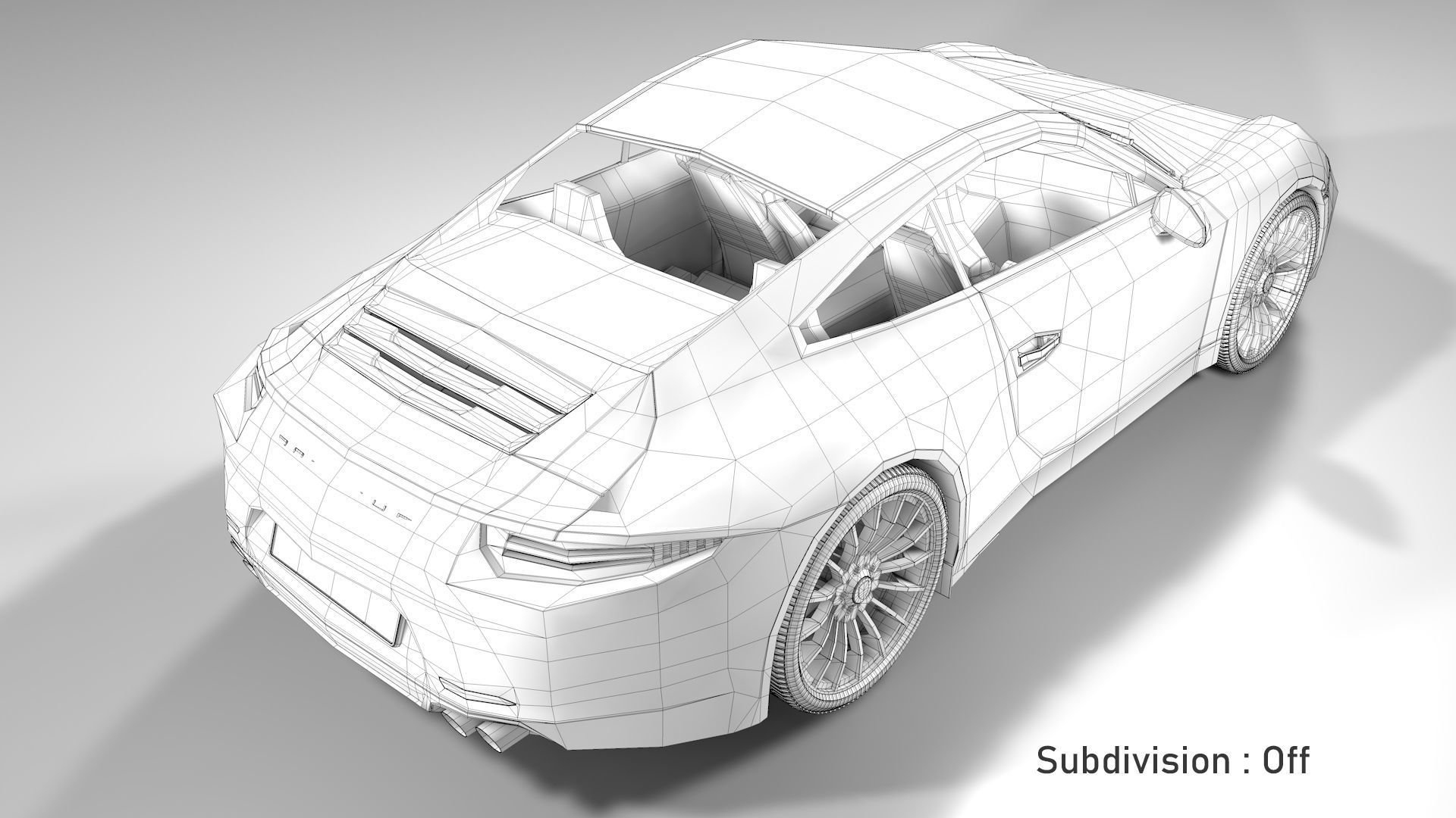 Porsche 911 White 3D model_22