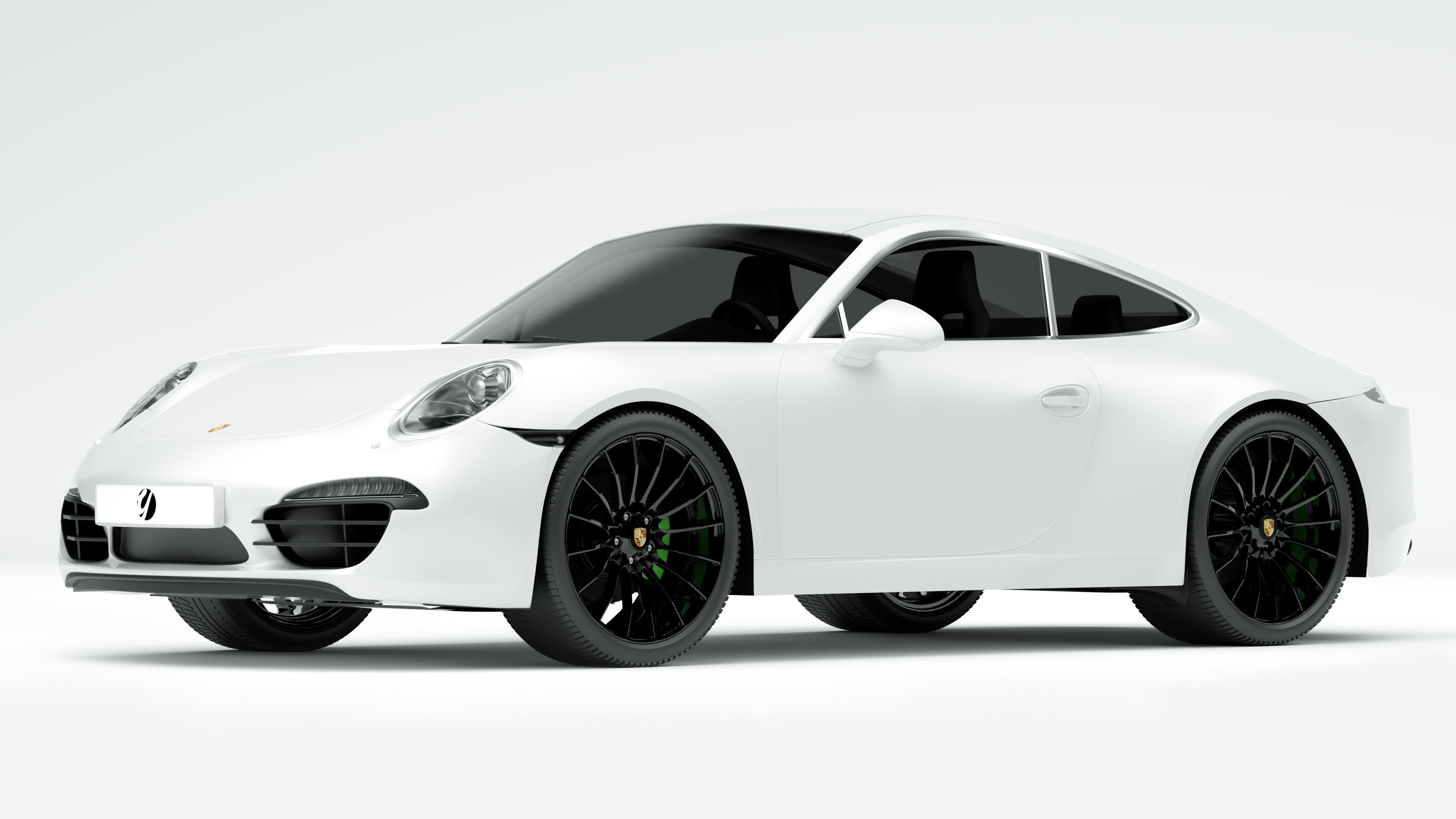 Porsche 911 White 3D model_2