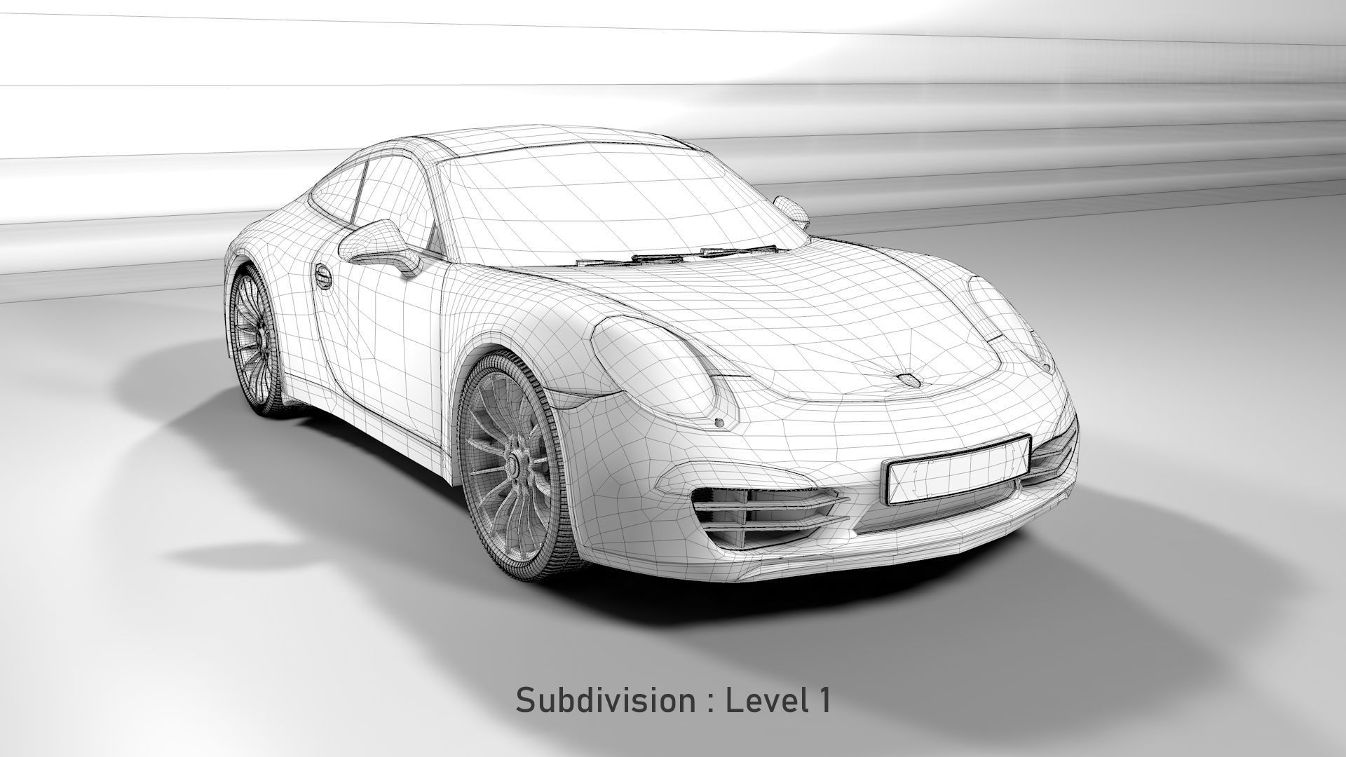 Porsche 911 White 3D model_14