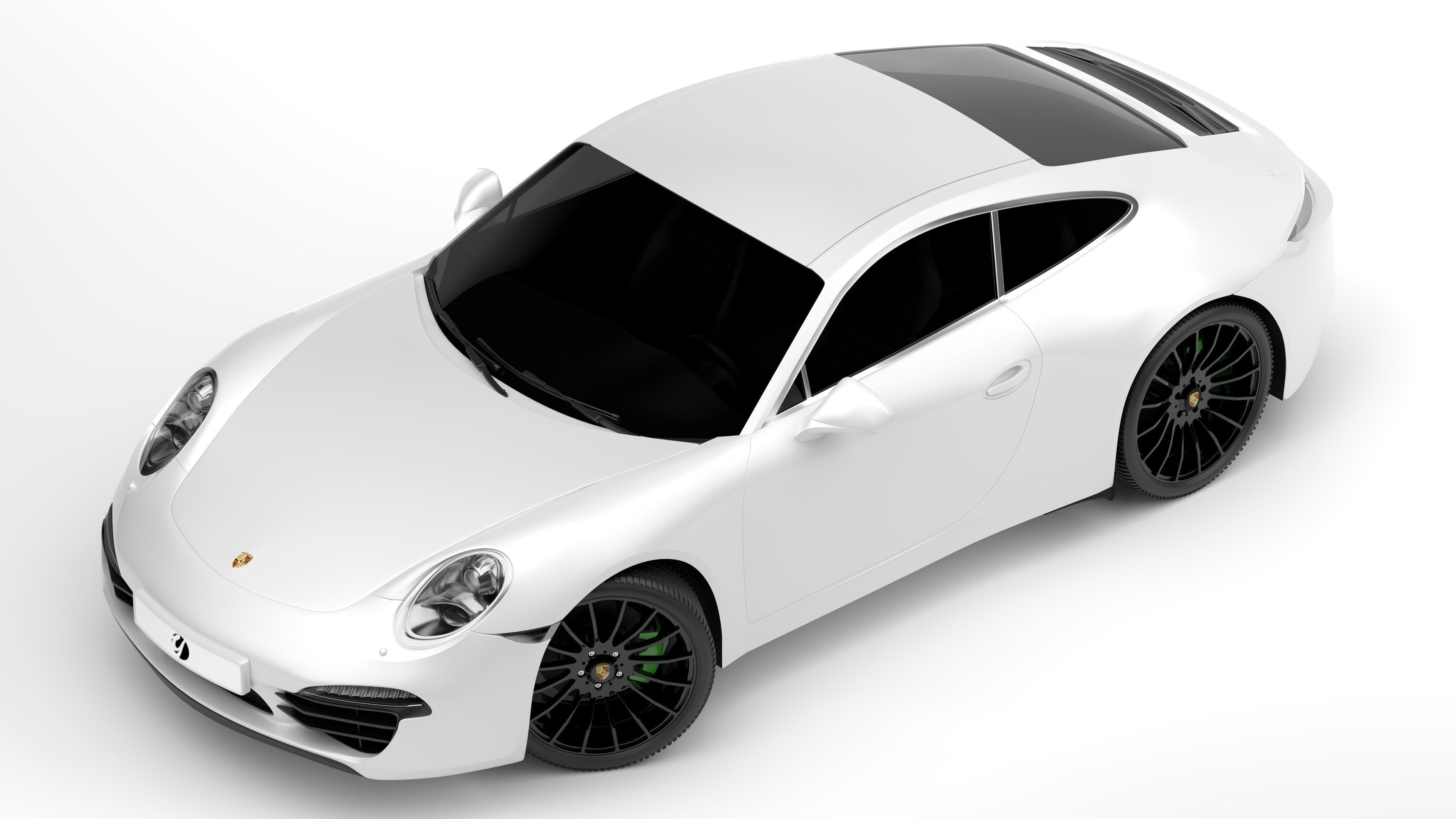 Porsche 911 White 3D model_4