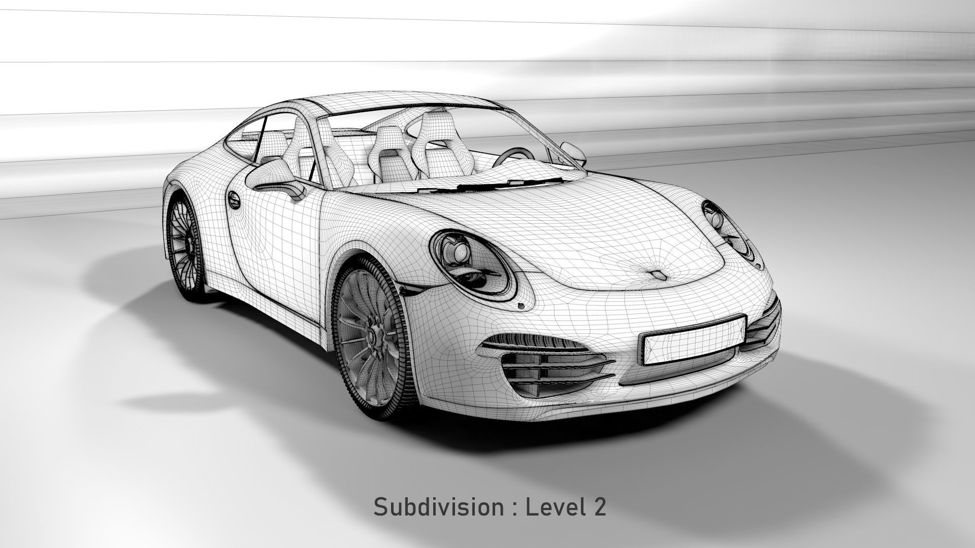 Porsche 911 White 3D model_12