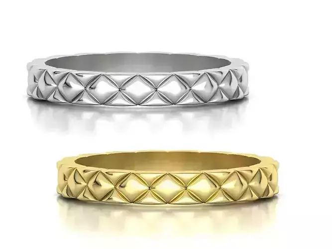 Art Nouveau Own Design Wedding Band 3mm wide MANY FINGERS