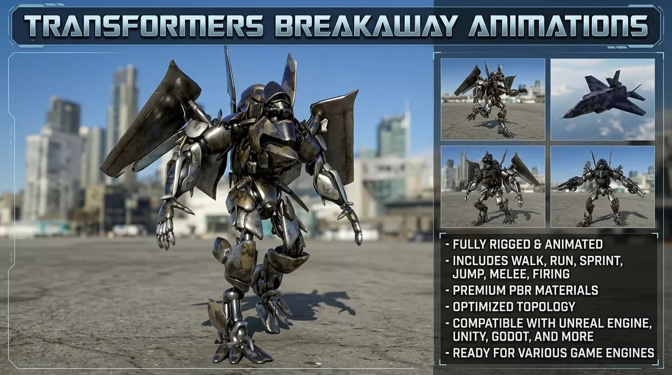 Transformers Breakaway animations Low-poly 3D model