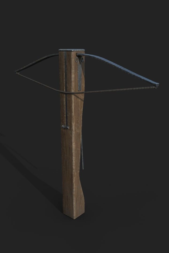 Realistic Medieval Ranged Weapons Low-poly 3D model_1