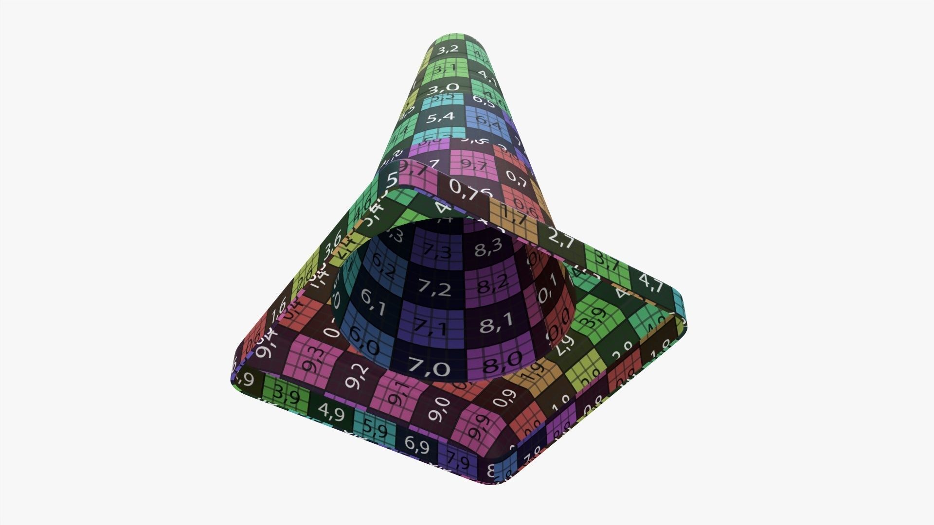 Traffic cone 3D model_8