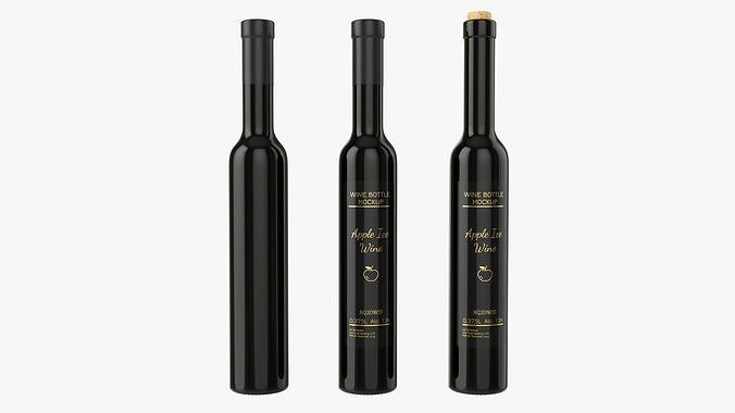 Wine bottle mockup 17 3D model