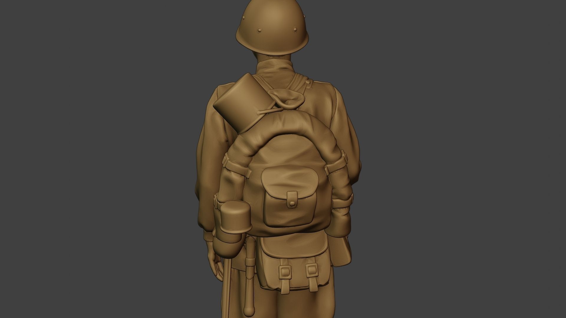 Russian soldier ww2 Attention R1 3D print model_21