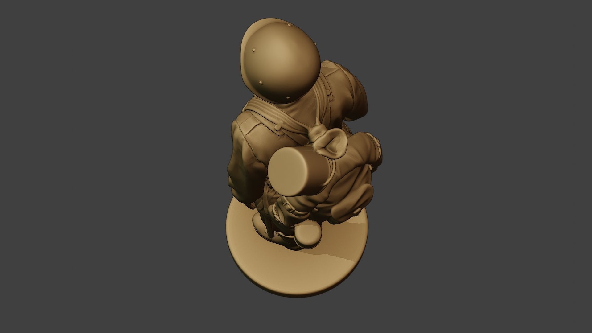 Russian soldier ww2 Attention R1 3D print model_16