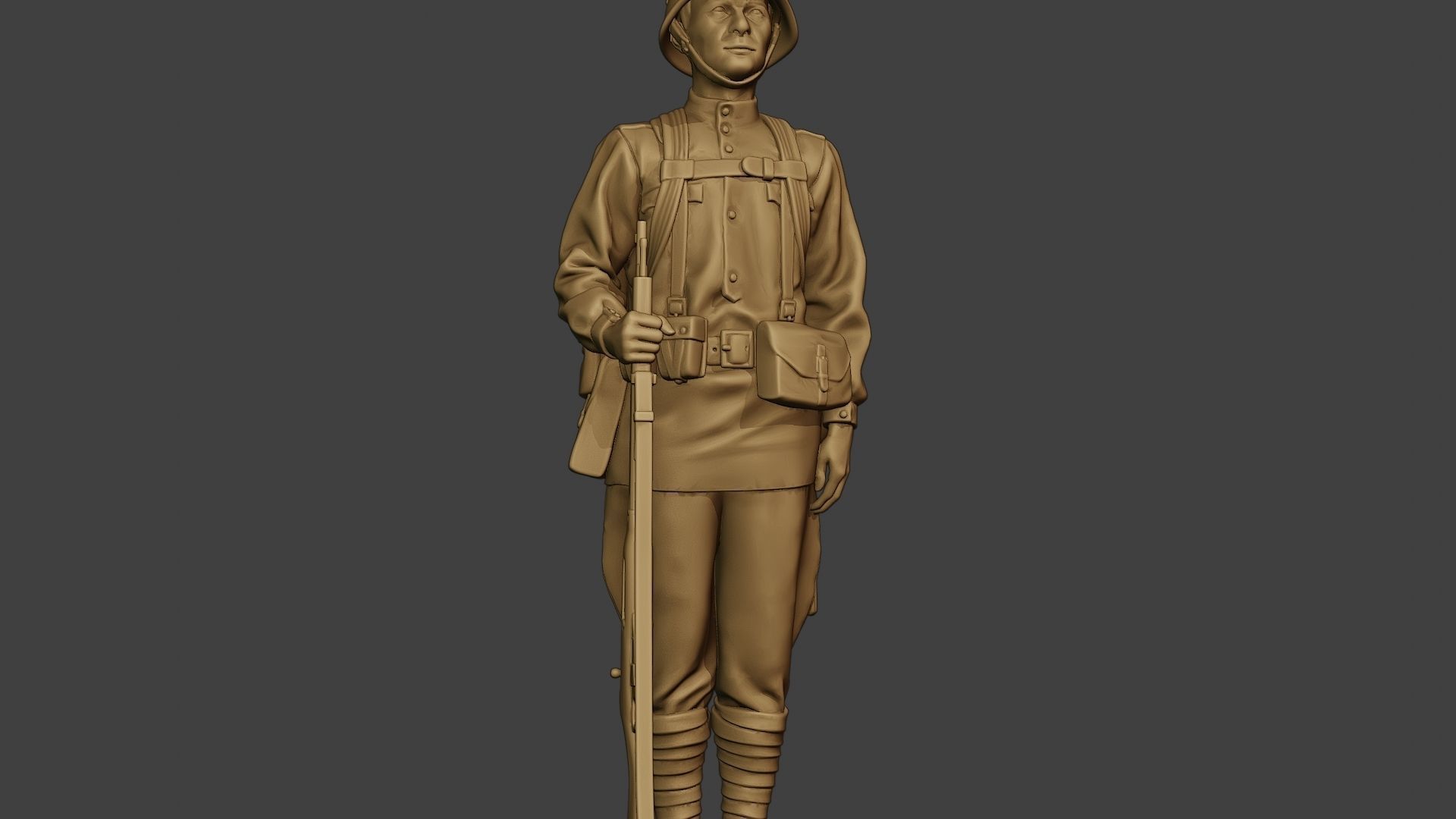 Russian soldier ww2 Attention R1 3D print model_28