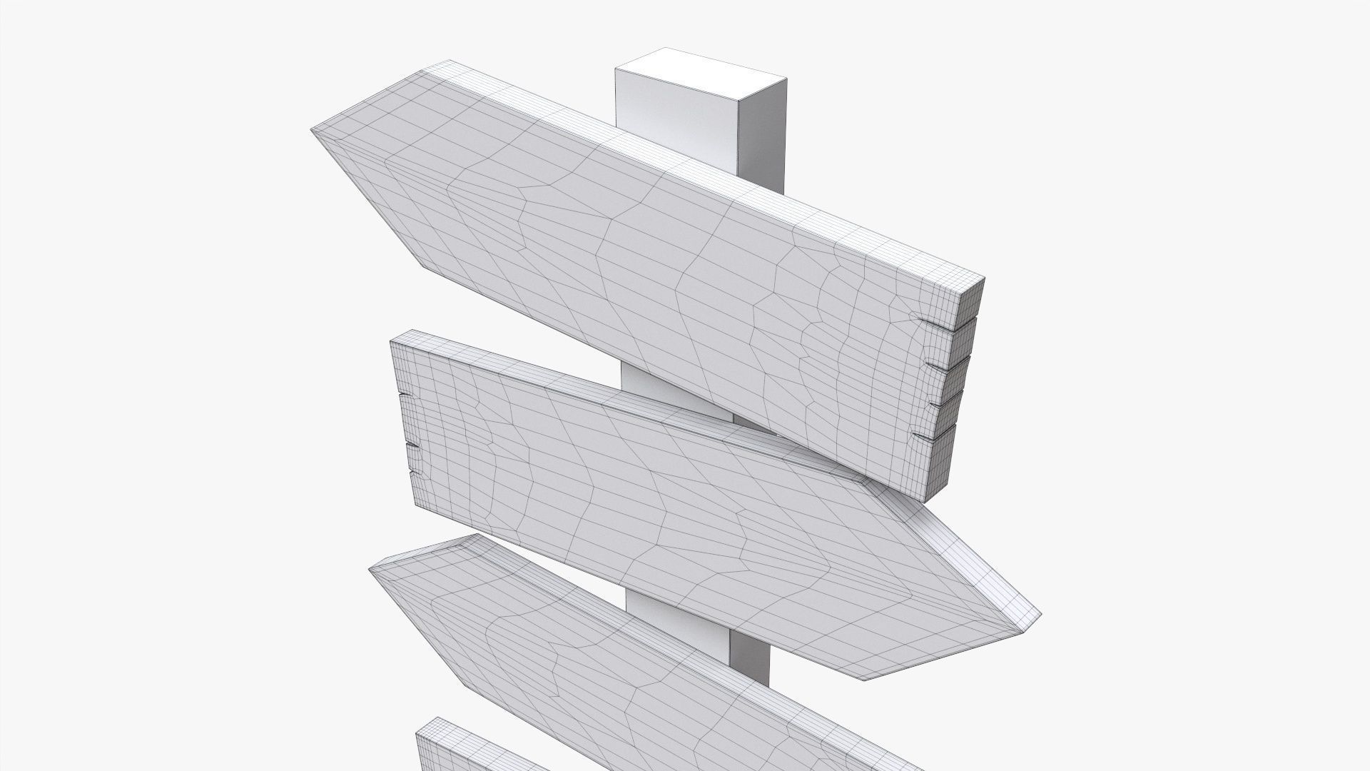 Signboards wooden 02 3D model_7