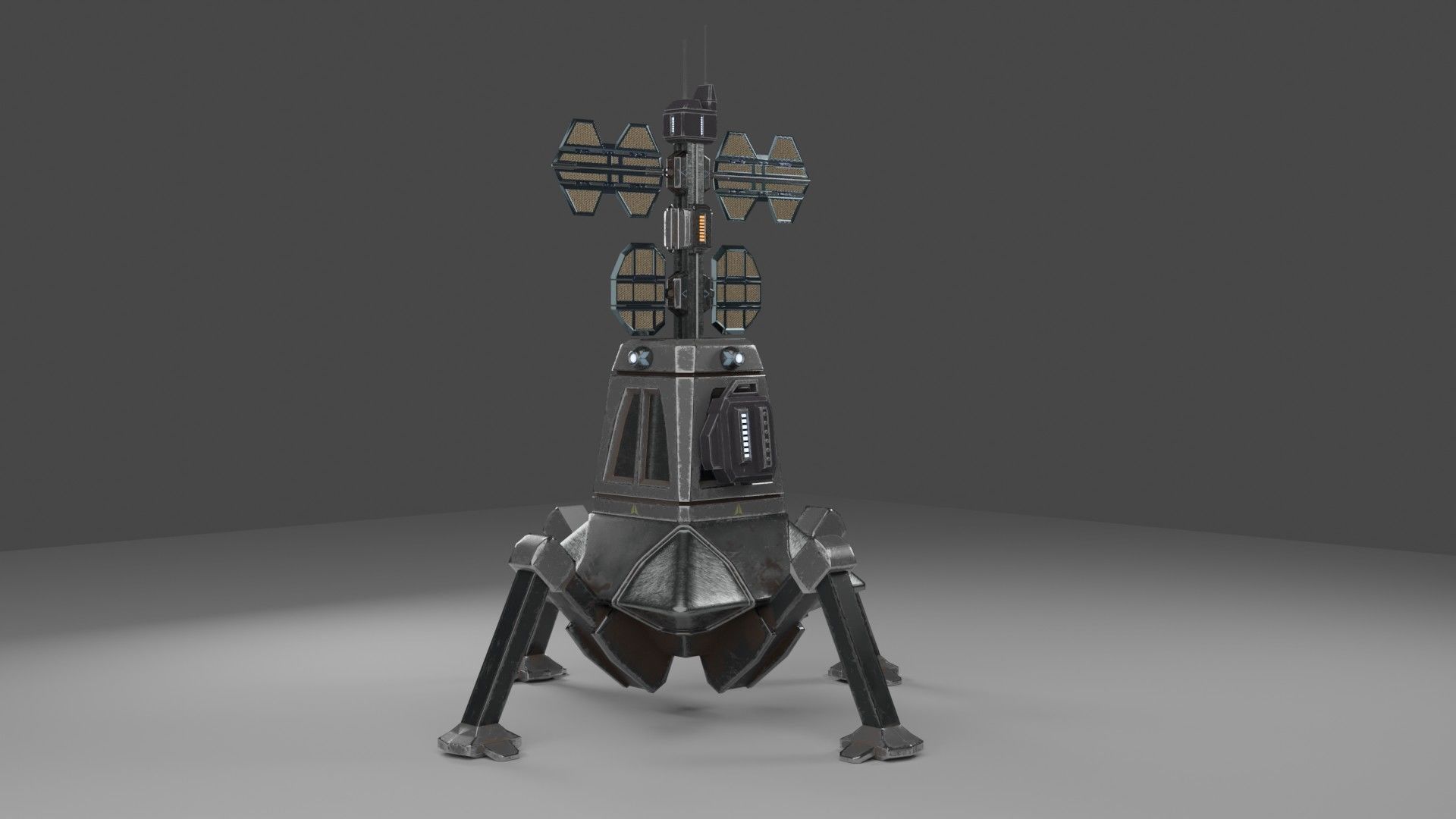 Sci-Fi beacon 3D model_5