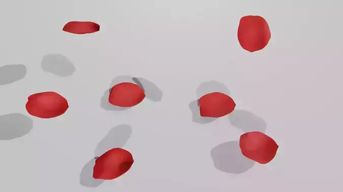 Rose petals Free 3D model
