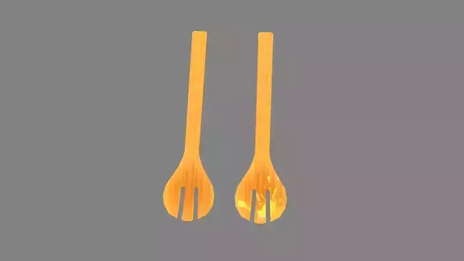 Cartoon wooden spatula - dirty spatula