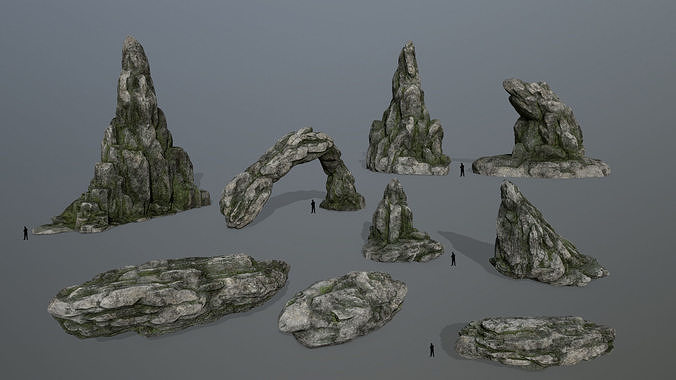 rocks rock Low-poly 3D model