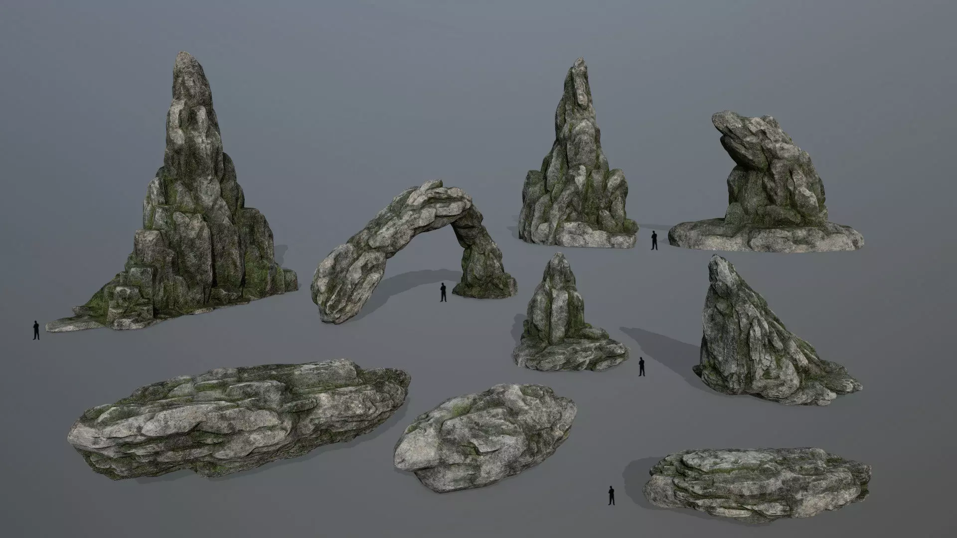 rocks rock Low-poly 3D model_0