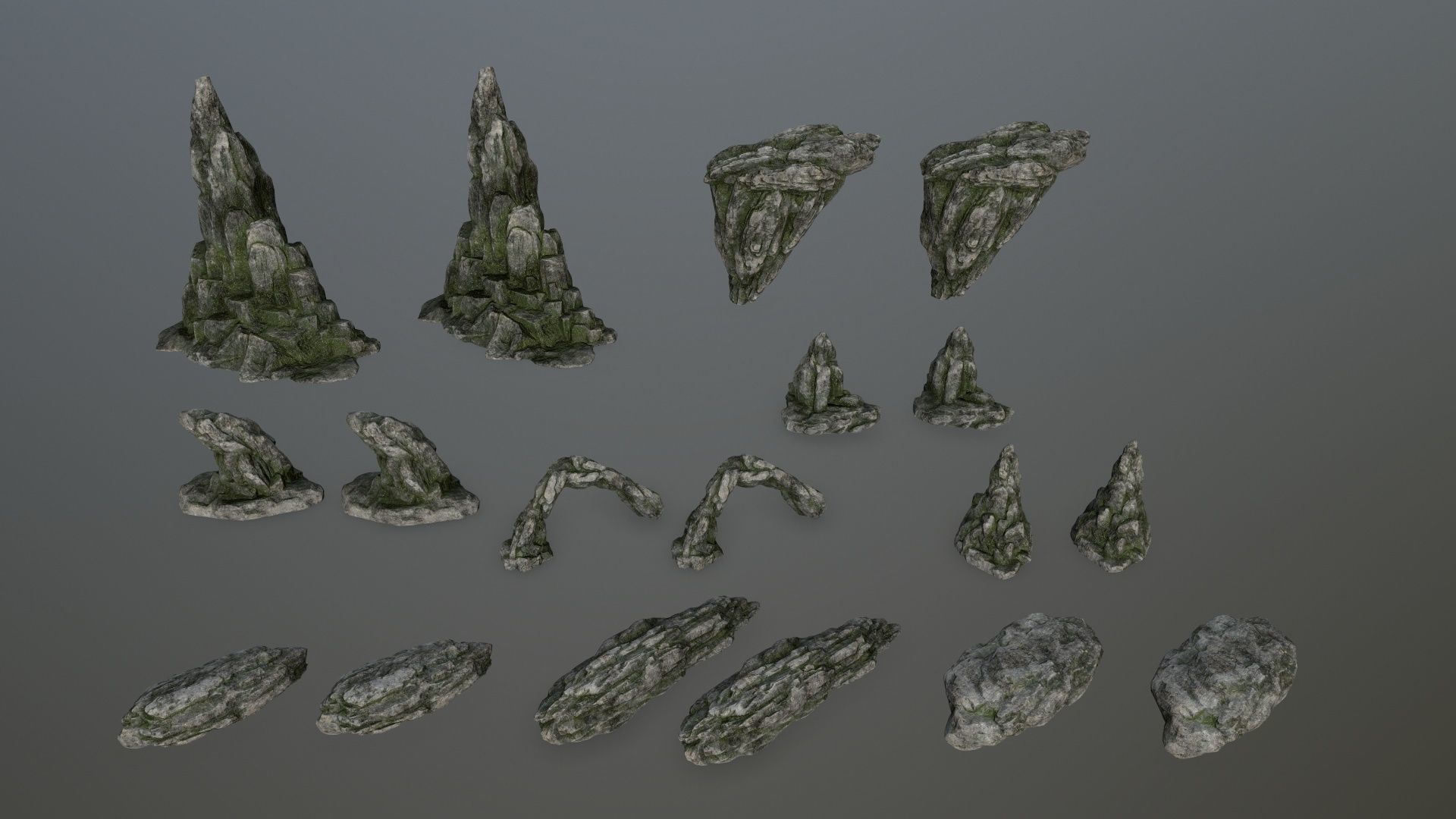 rocks rock Low-poly 3D model_42