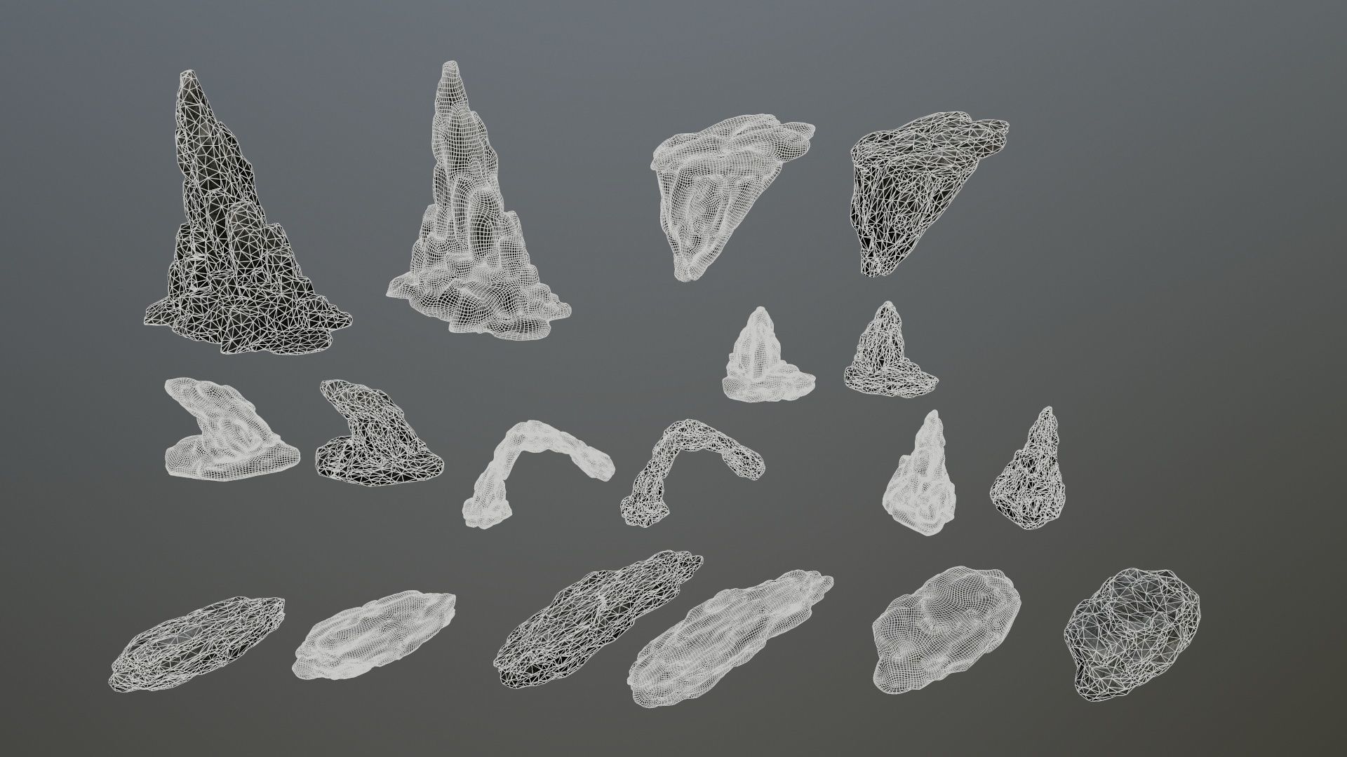 rocks rock Low-poly 3D model_43