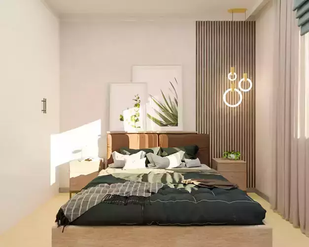 Bedroom Realistic Scene