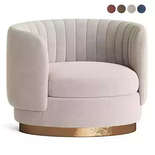 Armen Swivel Accent Armchair 3D model