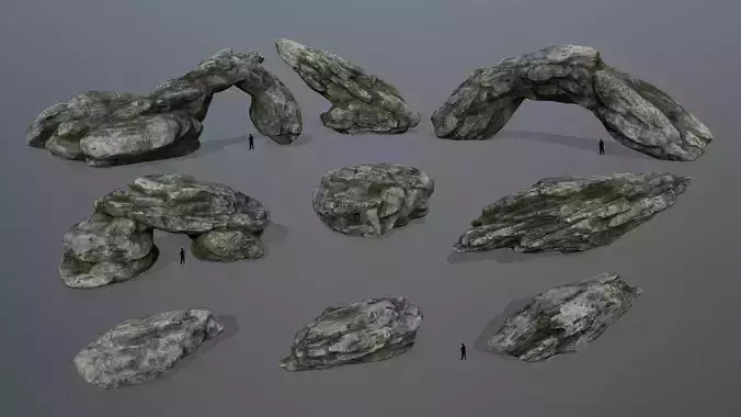 rocks rock Low-poly 3D model