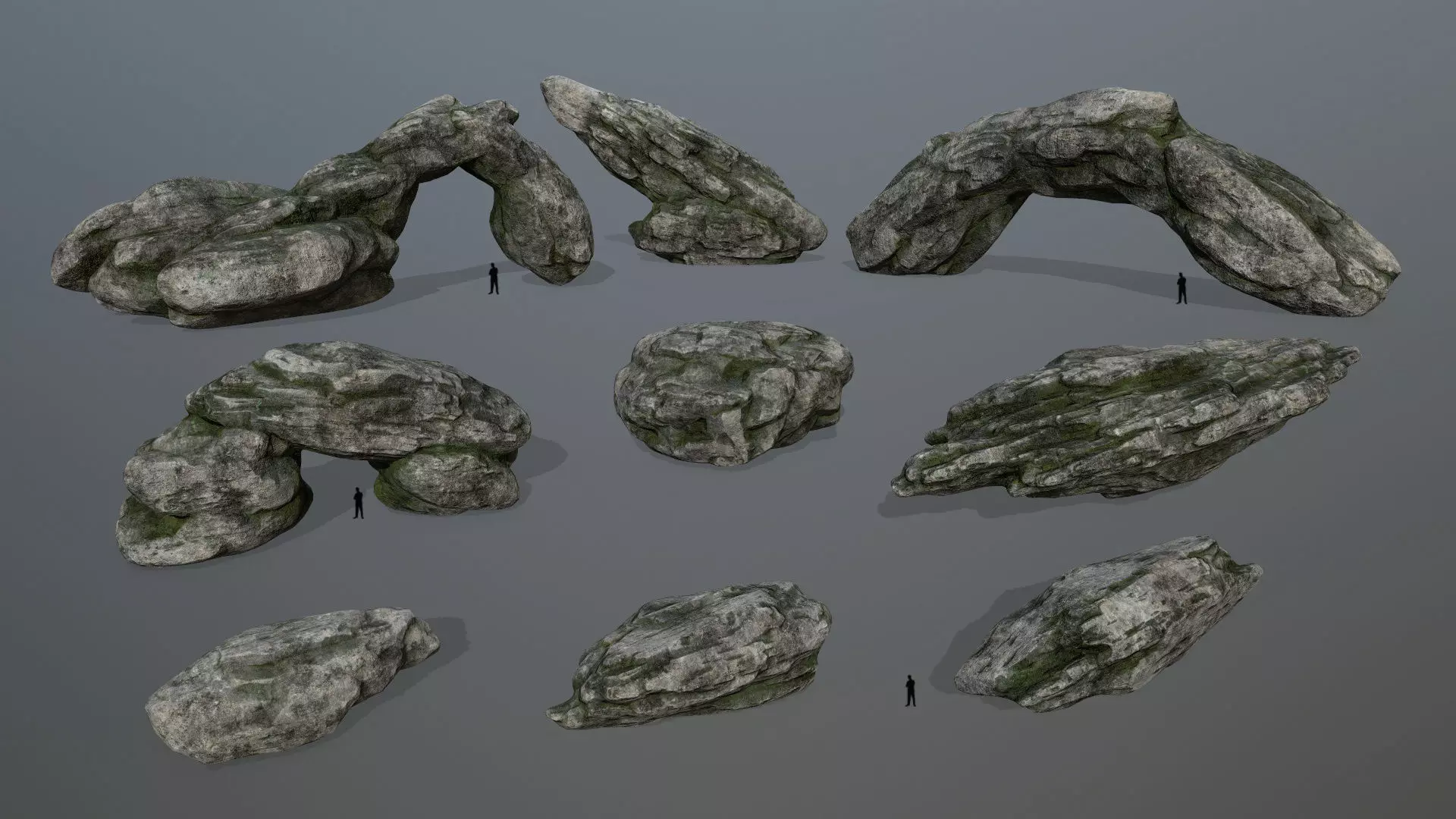 rocks rock Low-poly 3D model_0