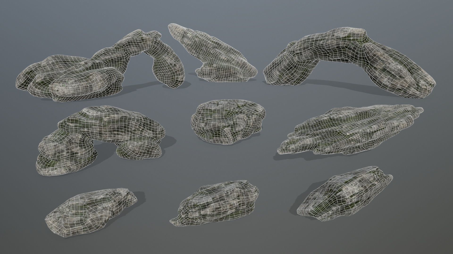 rocks rock Low-poly 3D model_34