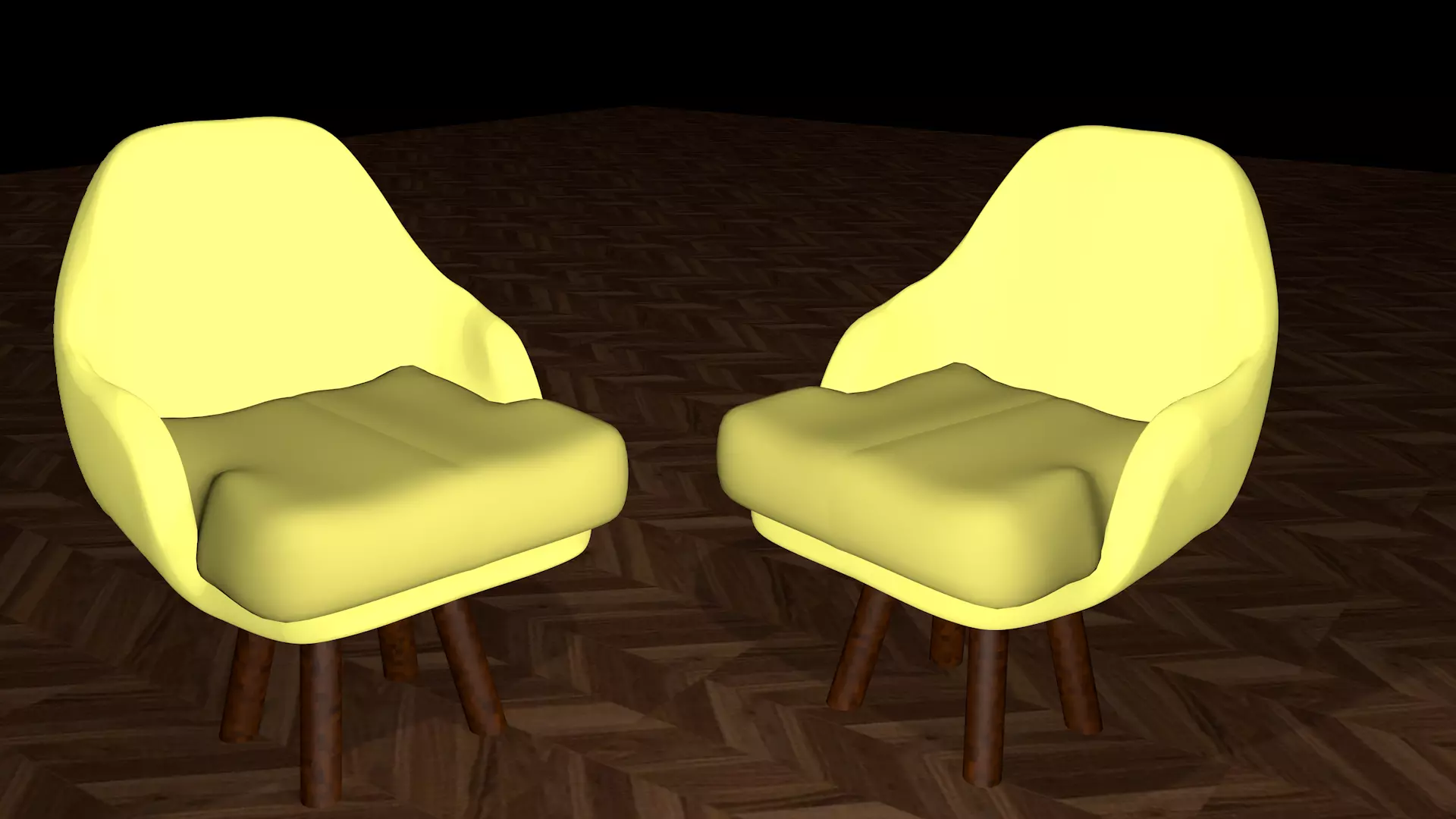 Two Armchairs for c4d Free low-poly 3D model
