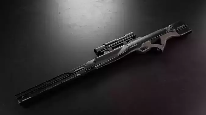 Simple sci fi sniper gun or rail gun