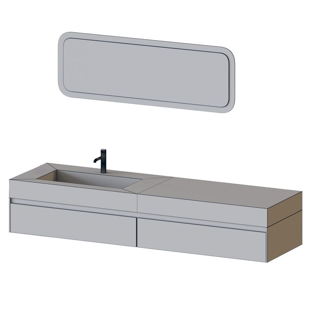 Moode console narrow wood by Rexa Design 3D model_2