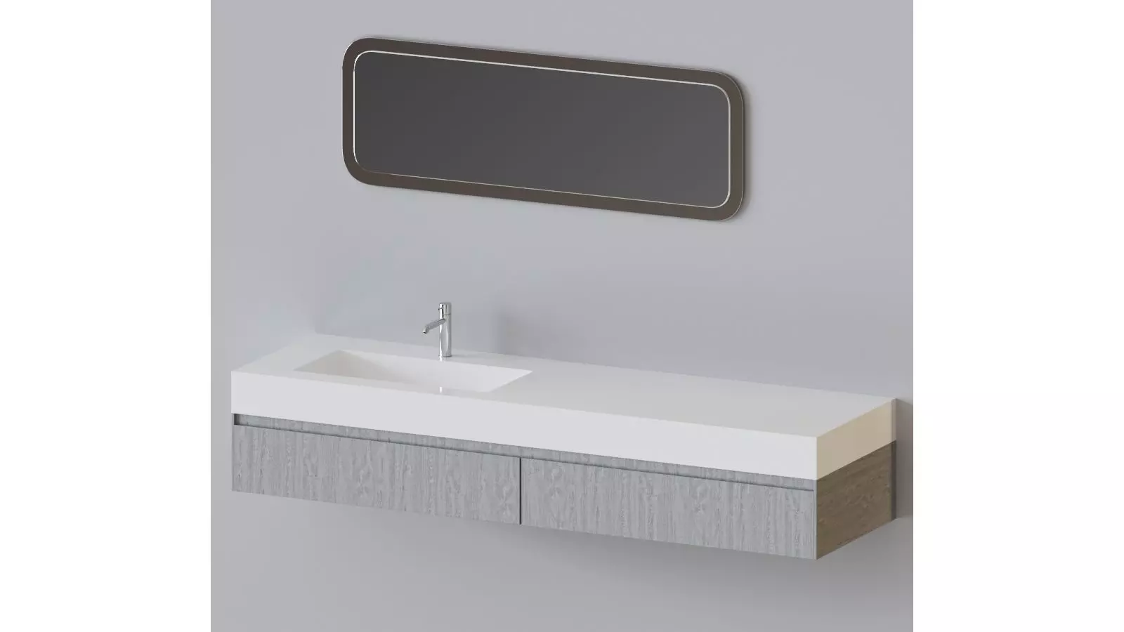 Moode console narrow wood by Rexa Design 3D model_0