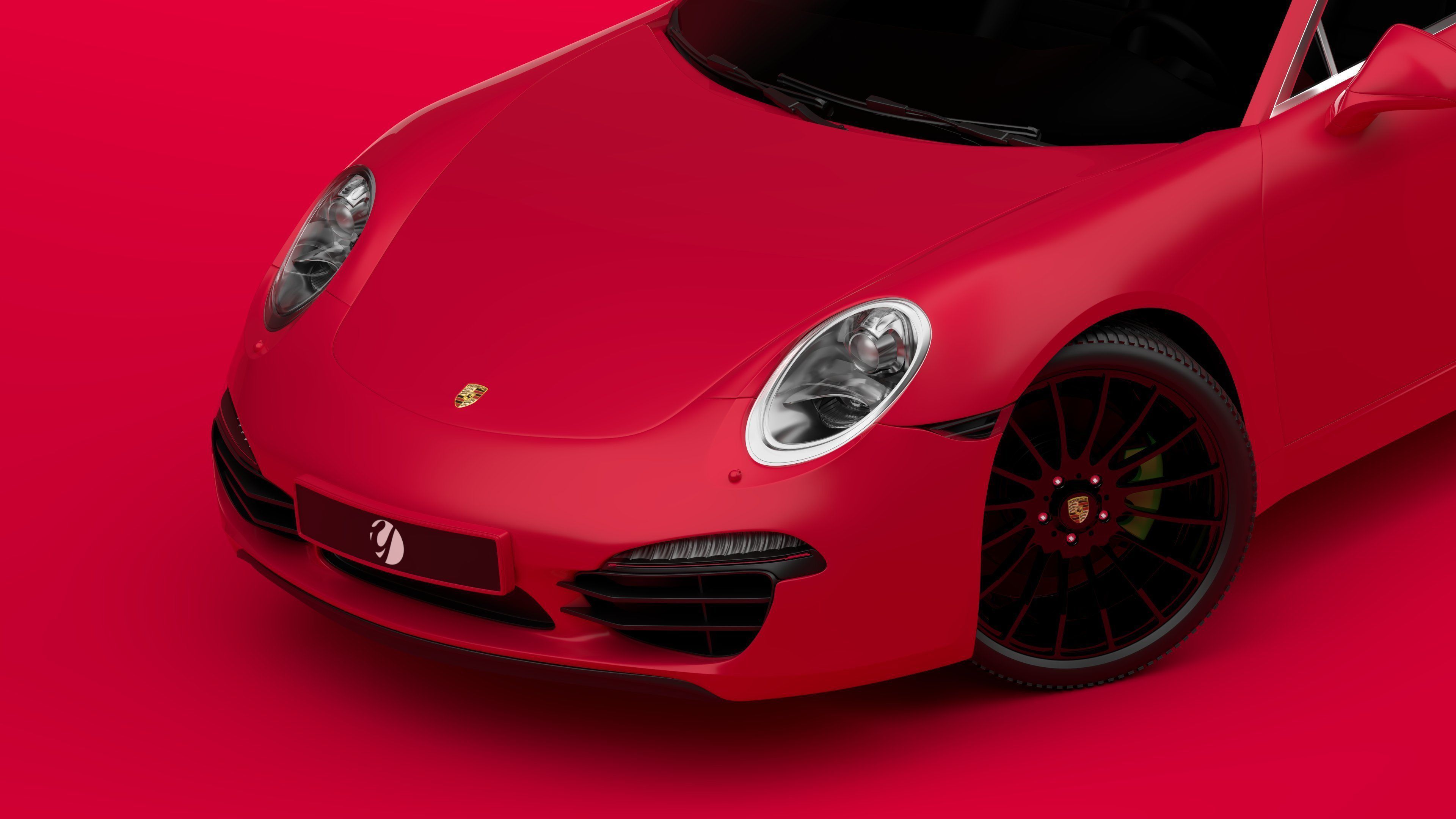 Porsche 911 Red 3D model_9