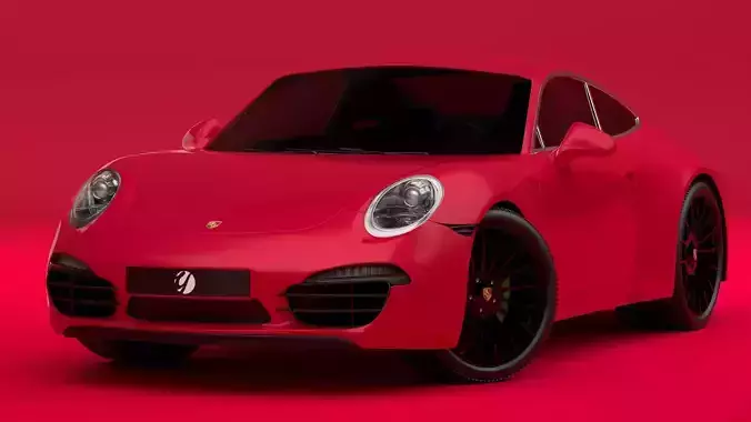 Porsche 911 Red 3D model